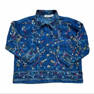 Vintage Units Embroidered Jean Jacket Size:2XL